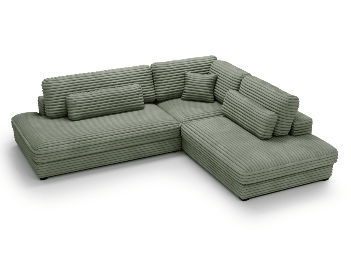 Canapé d'angle velours côtelé grand épaisseur VENDOME