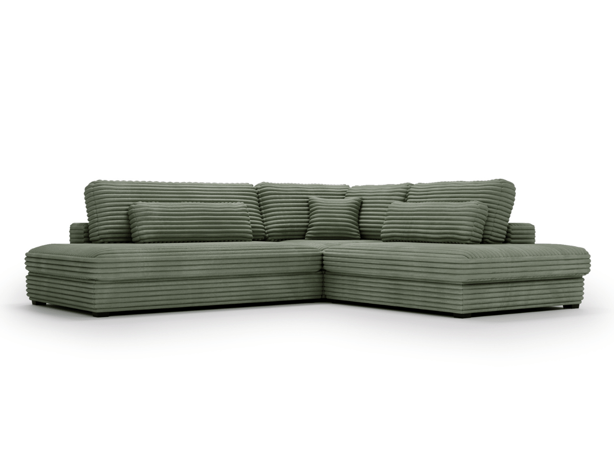 Canapé d'angle velours côtelé grand épaisseur VENDOME