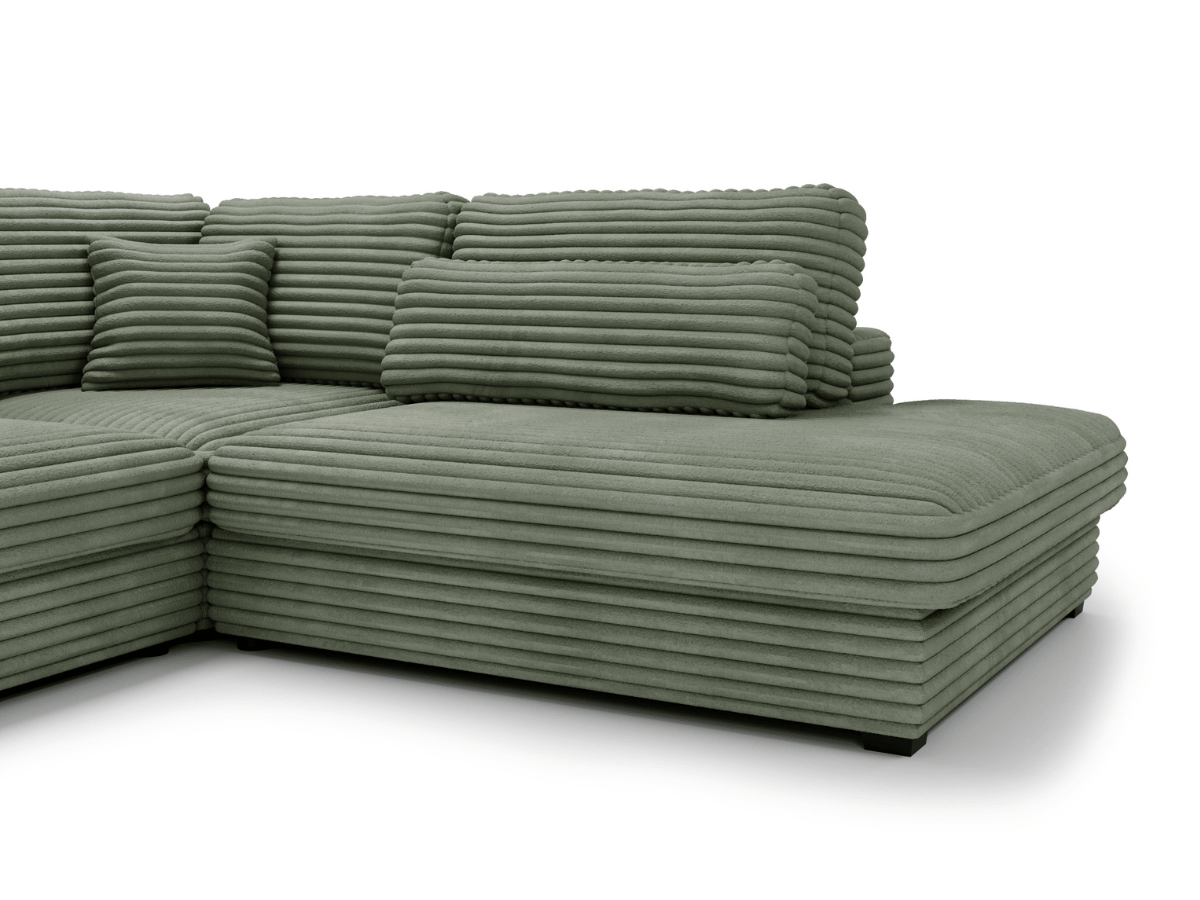 Canapé d'angle velours côtelé grand épaisseur VENDOME