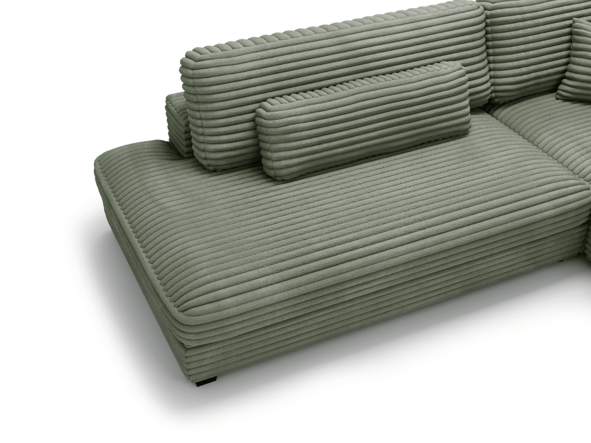 Canapé d'angle velours côtelé grand épaisseur VENDOME