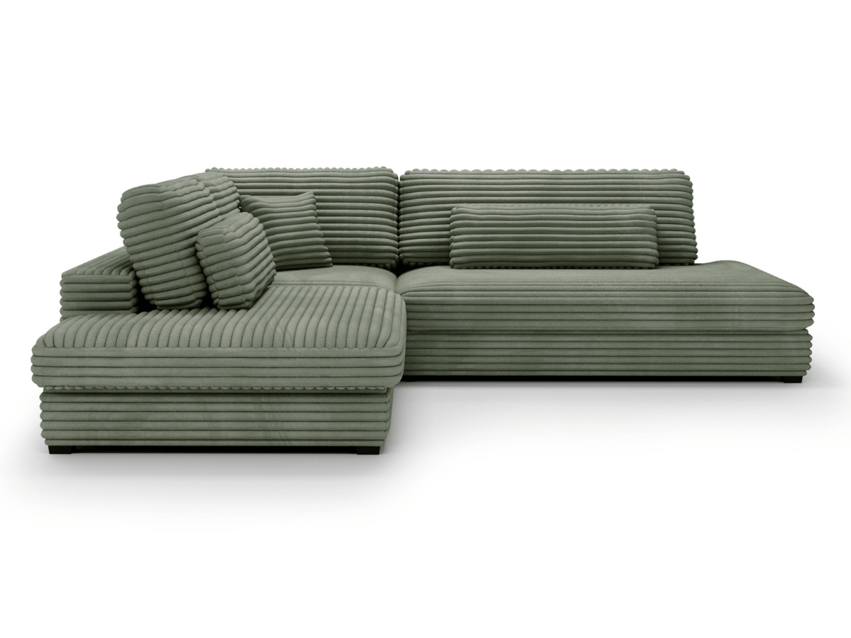 Canapé d'angle velours côtelé grand épaisseur VENDOME