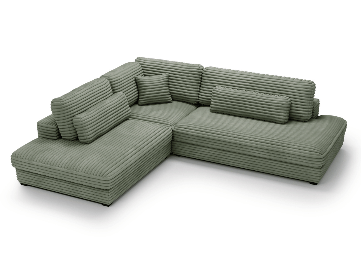 Canapé d'angle velours côtelé grand épaisseur VENDOME