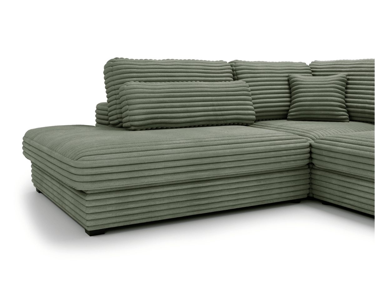 Canapé d'angle velours côtelé grand épaisseur VENDOME