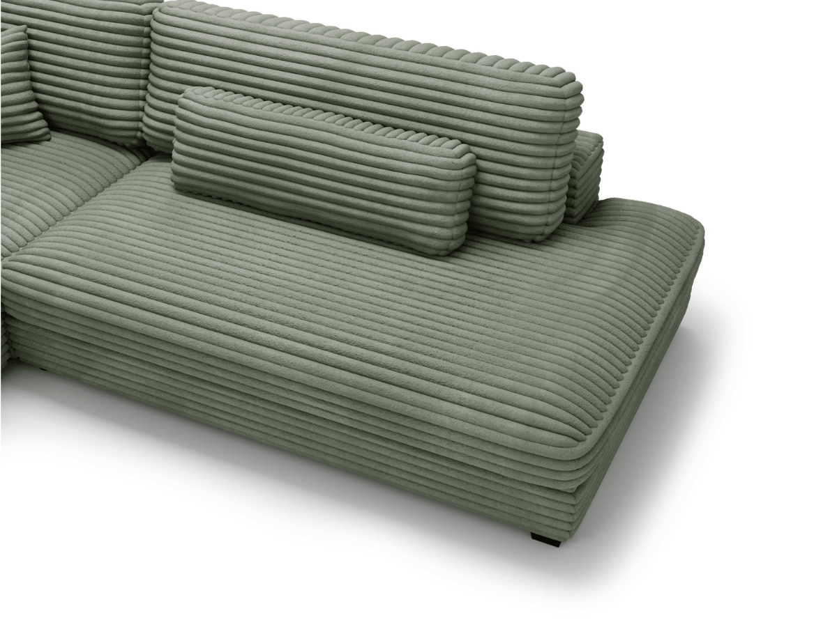 Canapé d'angle velours côtelé grand épaisseur VENDOME