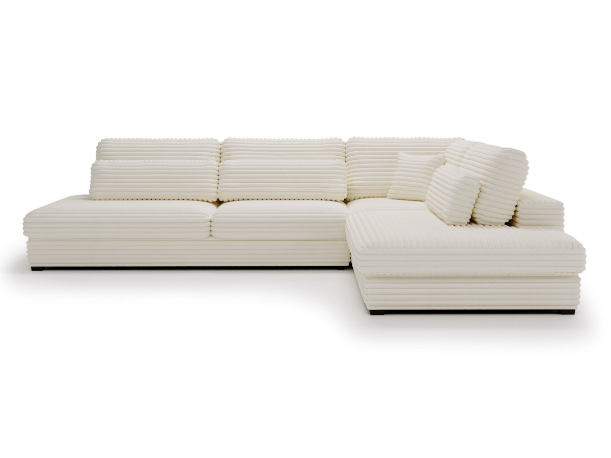 Canapé d'angle velours côtelé grand épaisseur VENDOME