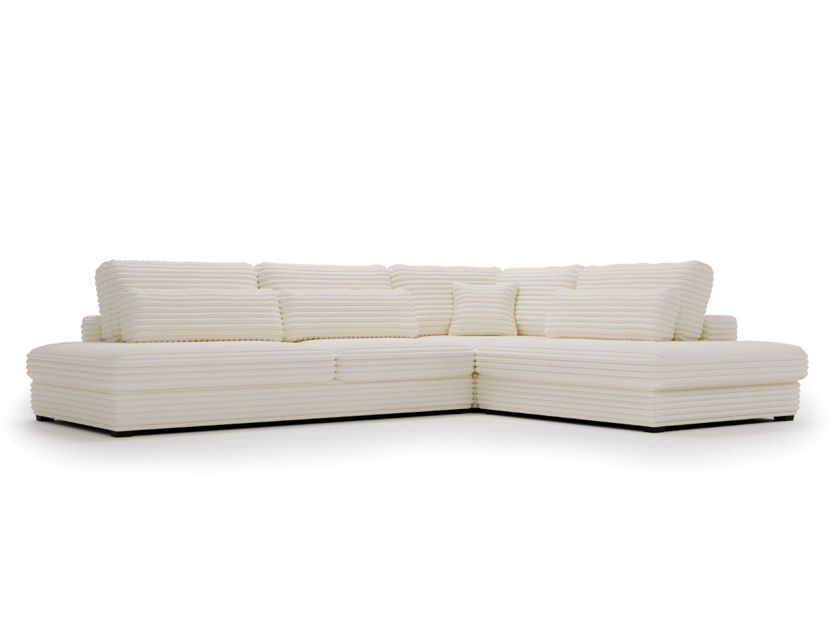 Canapé d'angle velours côtelé grand épaisseur VENDOME