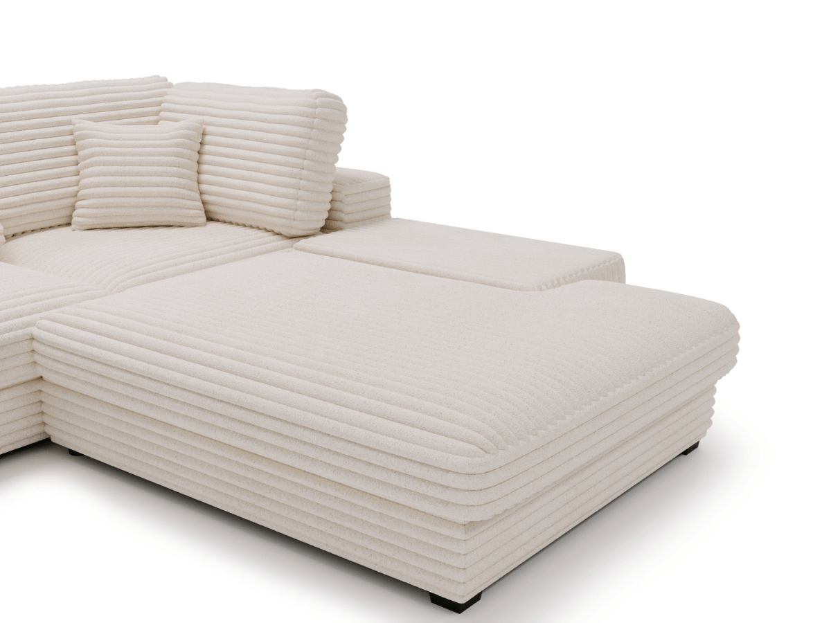 Canapé d'angle velours côtelé grand épaisseur VENDOME