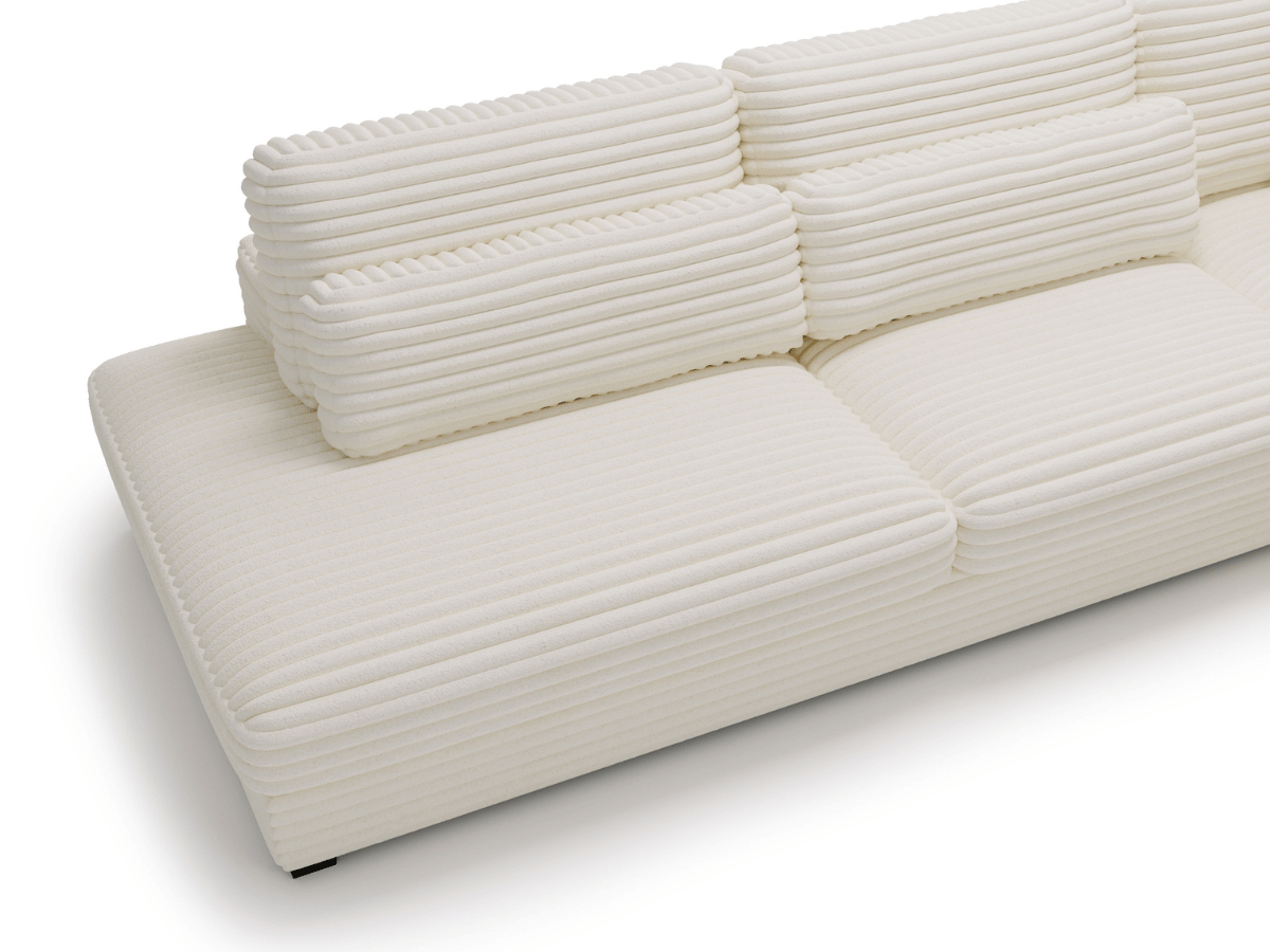 Canapé d'angle velours côtelé grand épaisseur VENDOME