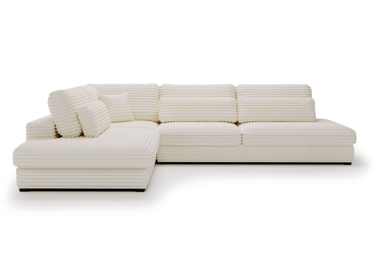 Canapé d'angle velours côtelé grand épaisseur VENDOME