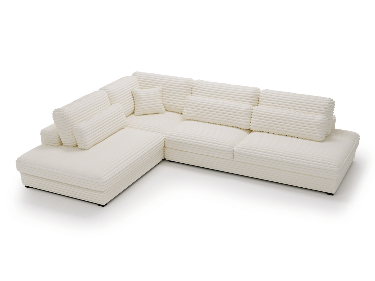 Canapé d'angle velours côtelé grand épaisseur VENDOME