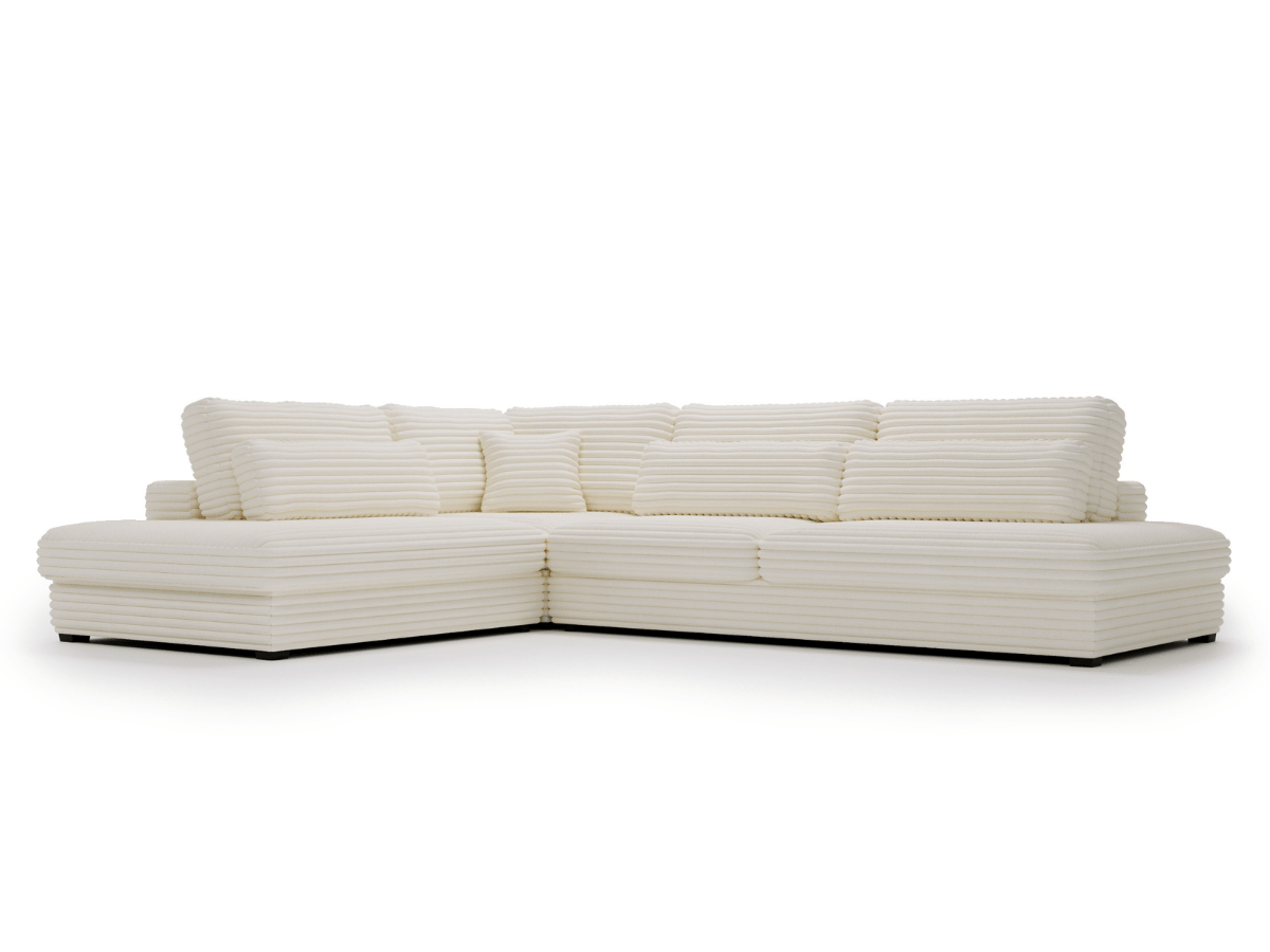 Canapé d'angle velours côtelé grand épaisseur VENDOME