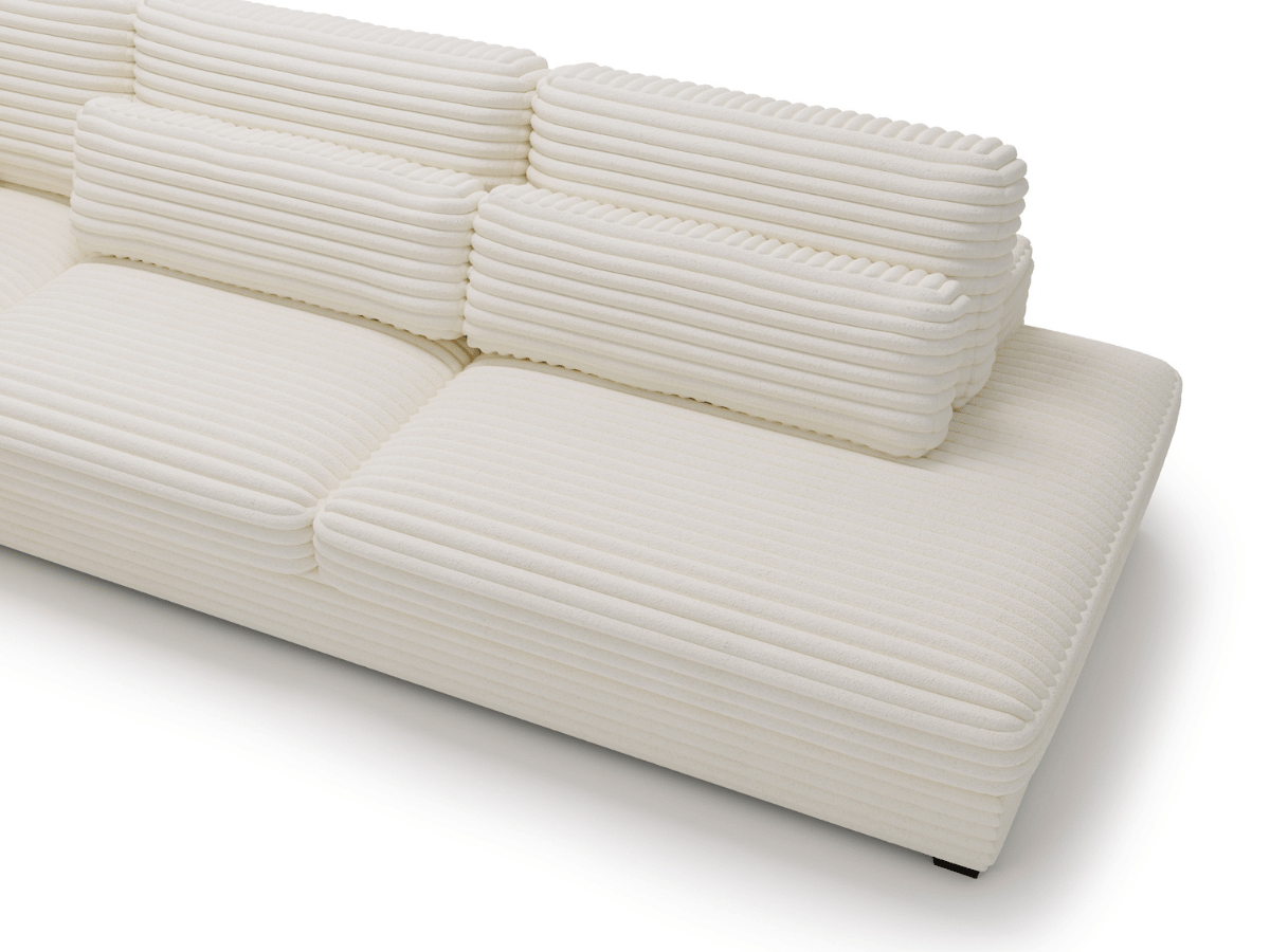 Canapé d'angle velours côtelé grand épaisseur VENDOME