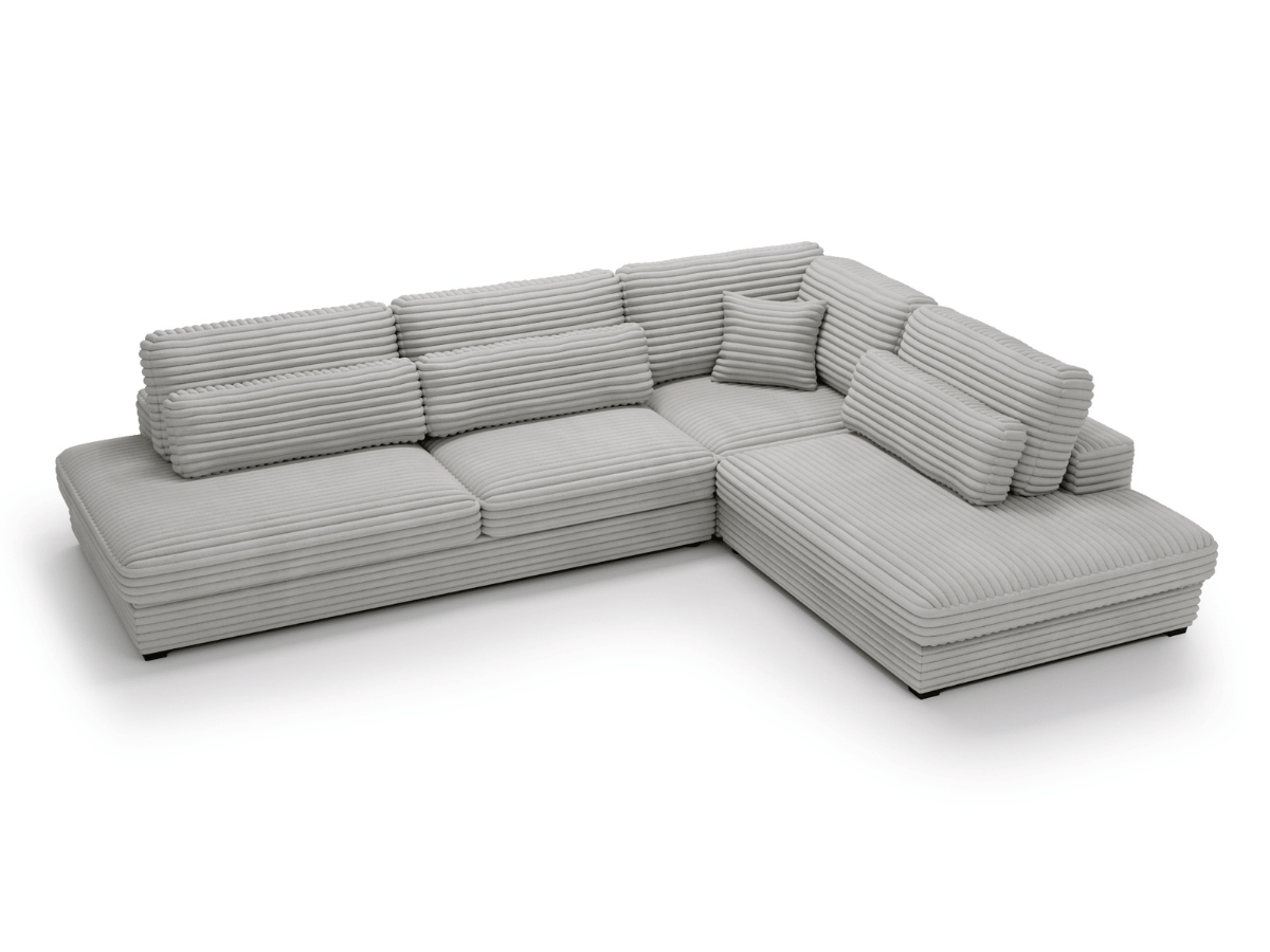 Canapé d'angle velours côtelé grand épaisseur VENDOME