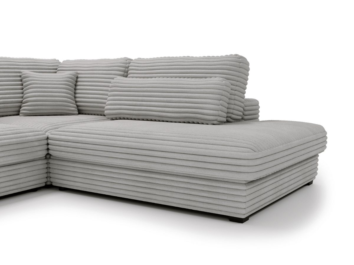 Canapé d'angle velours côtelé grand épaisseur VENDOME