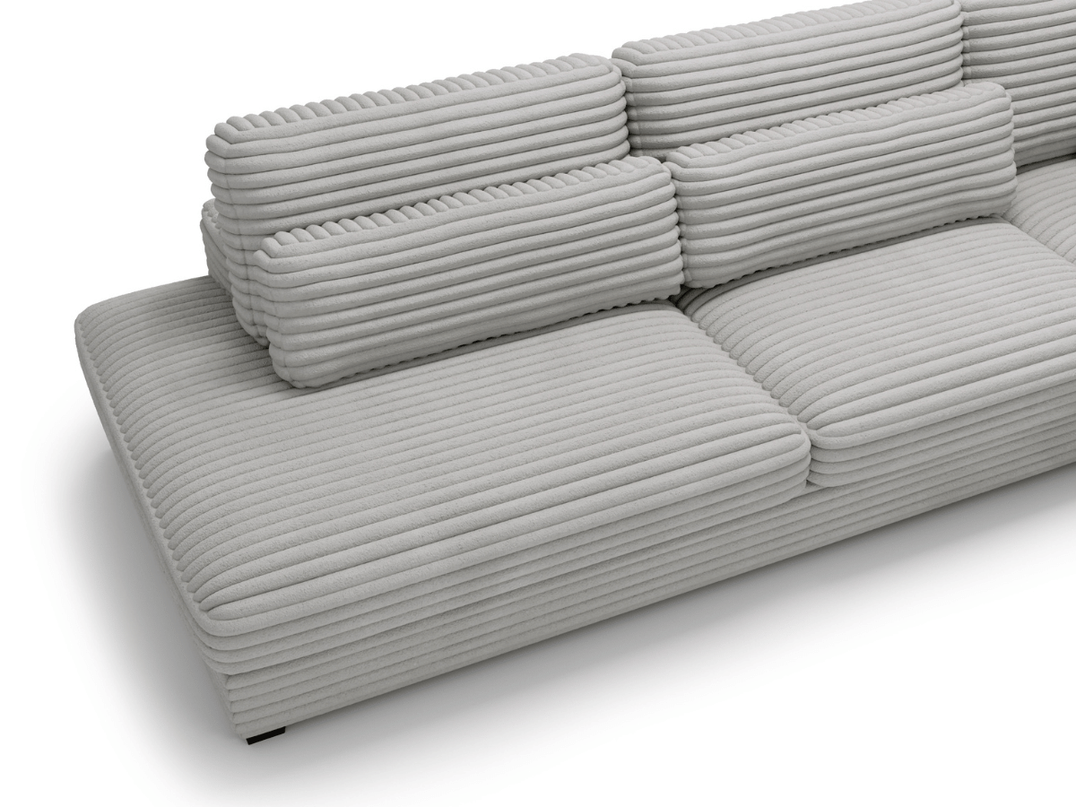 Canapé d'angle velours côtelé grand épaisseur VENDOME