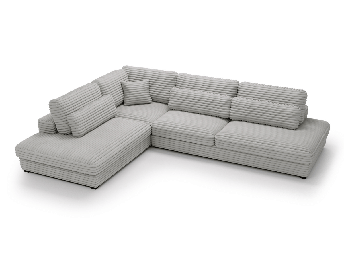 Canapé d'angle velours côtelé grand épaisseur VENDOME