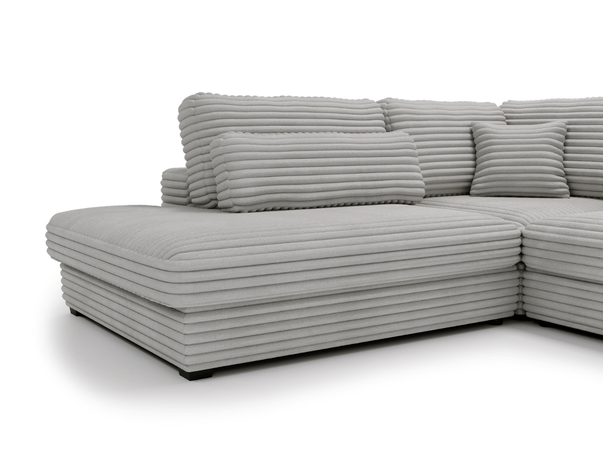 Canapé d'angle velours côtelé grand épaisseur VENDOME