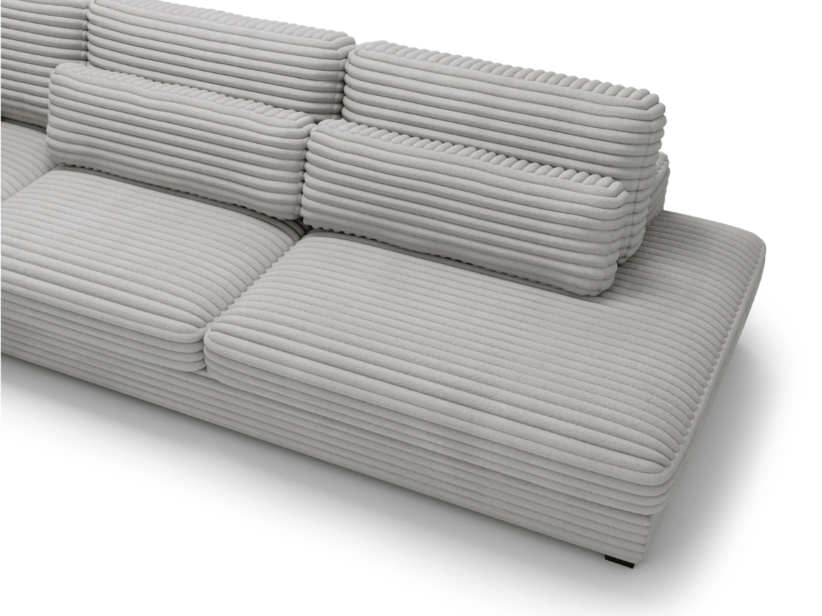 Canapé d'angle velours côtelé grand épaisseur VENDOME