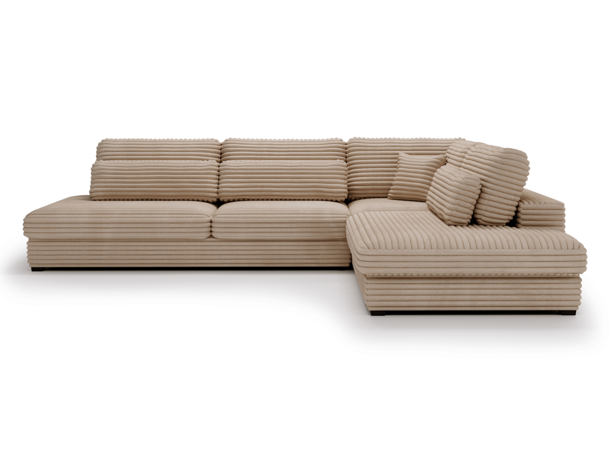 Canapé d'angle velours côtelé grand épaisseur VENDOME