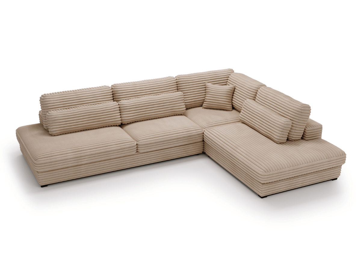 Canapé d'angle velours côtelé grand épaisseur VENDOME