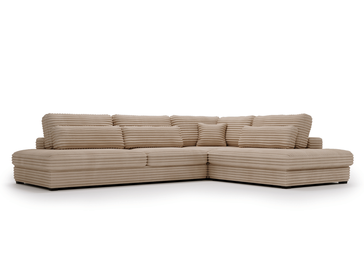 Canapé d'angle velours côtelé grand épaisseur VENDOME