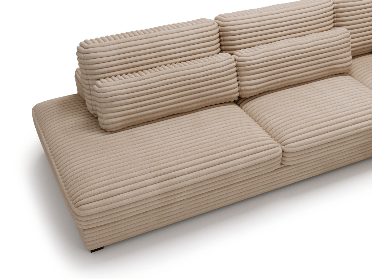 Canapé d'angle velours côtelé grand épaisseur VENDOME