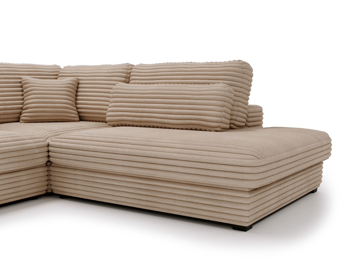 Canapé d'angle velours côtelé grand épaisseur VENDOME