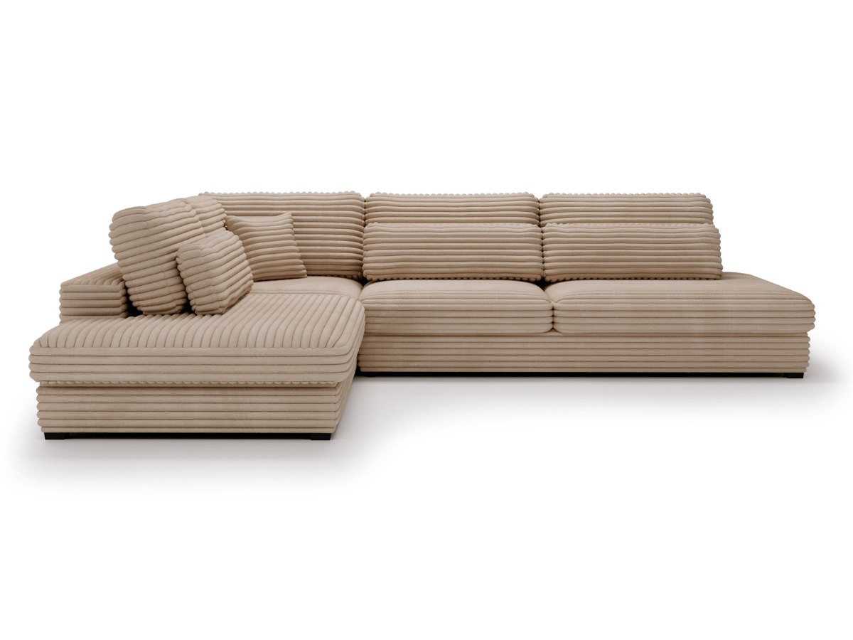 Canapé d'angle velours côtelé grand épaisseur VENDOME