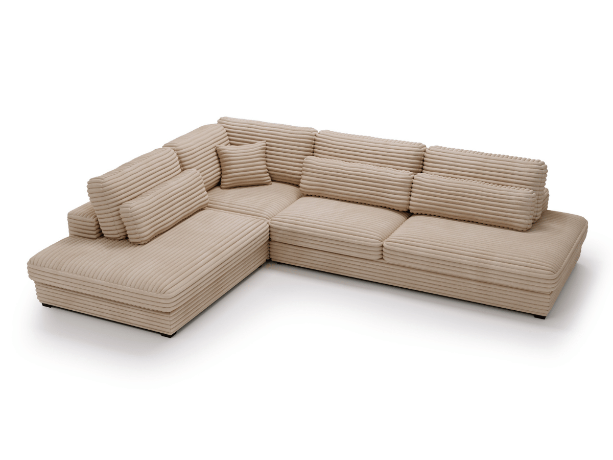 Canapé d'angle velours côtelé grand épaisseur VENDOME