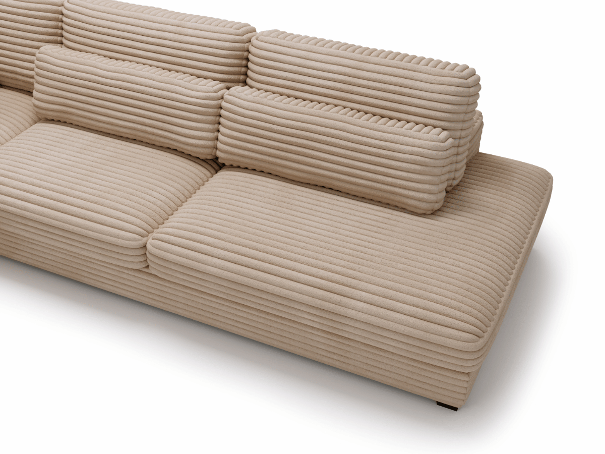 Canapé d'angle velours côtelé grand épaisseur VENDOME