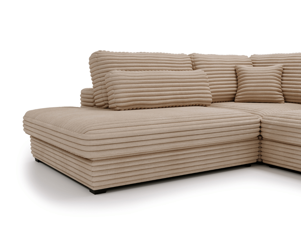 Canapé d'angle velours côtelé grand épaisseur VENDOME