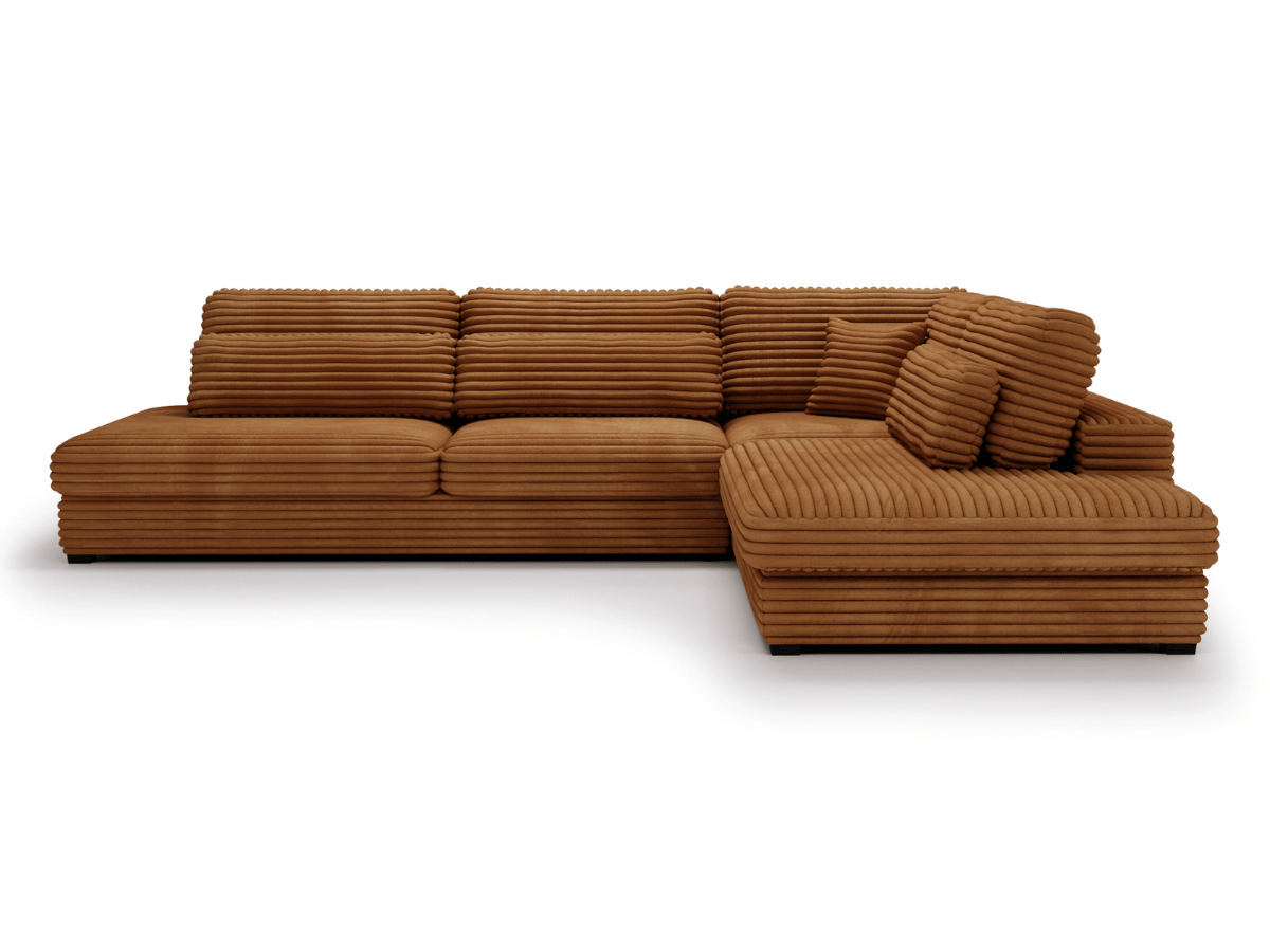 Canapé d'angle velours côtelé grand épaisseur VENDOME