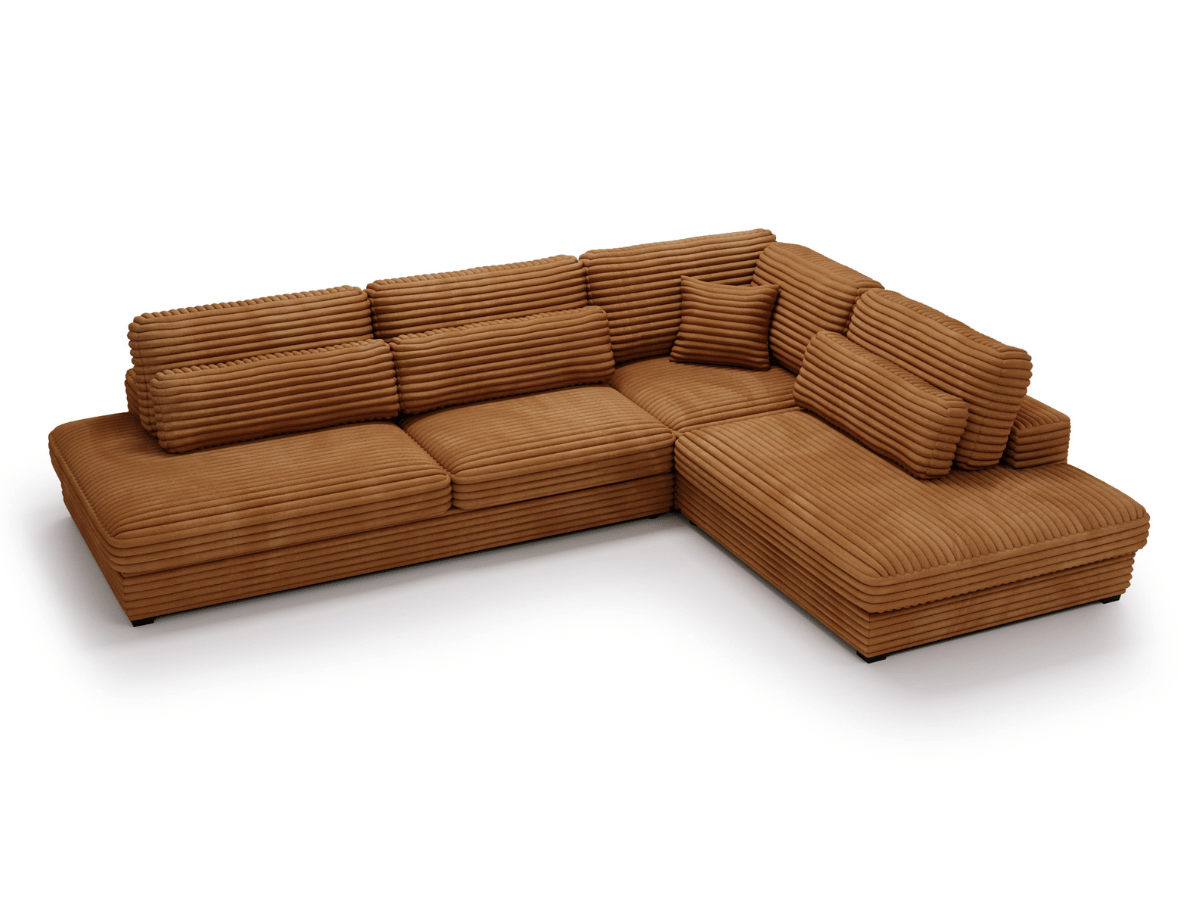 Canapé d'angle velours côtelé grand épaisseur VENDOME