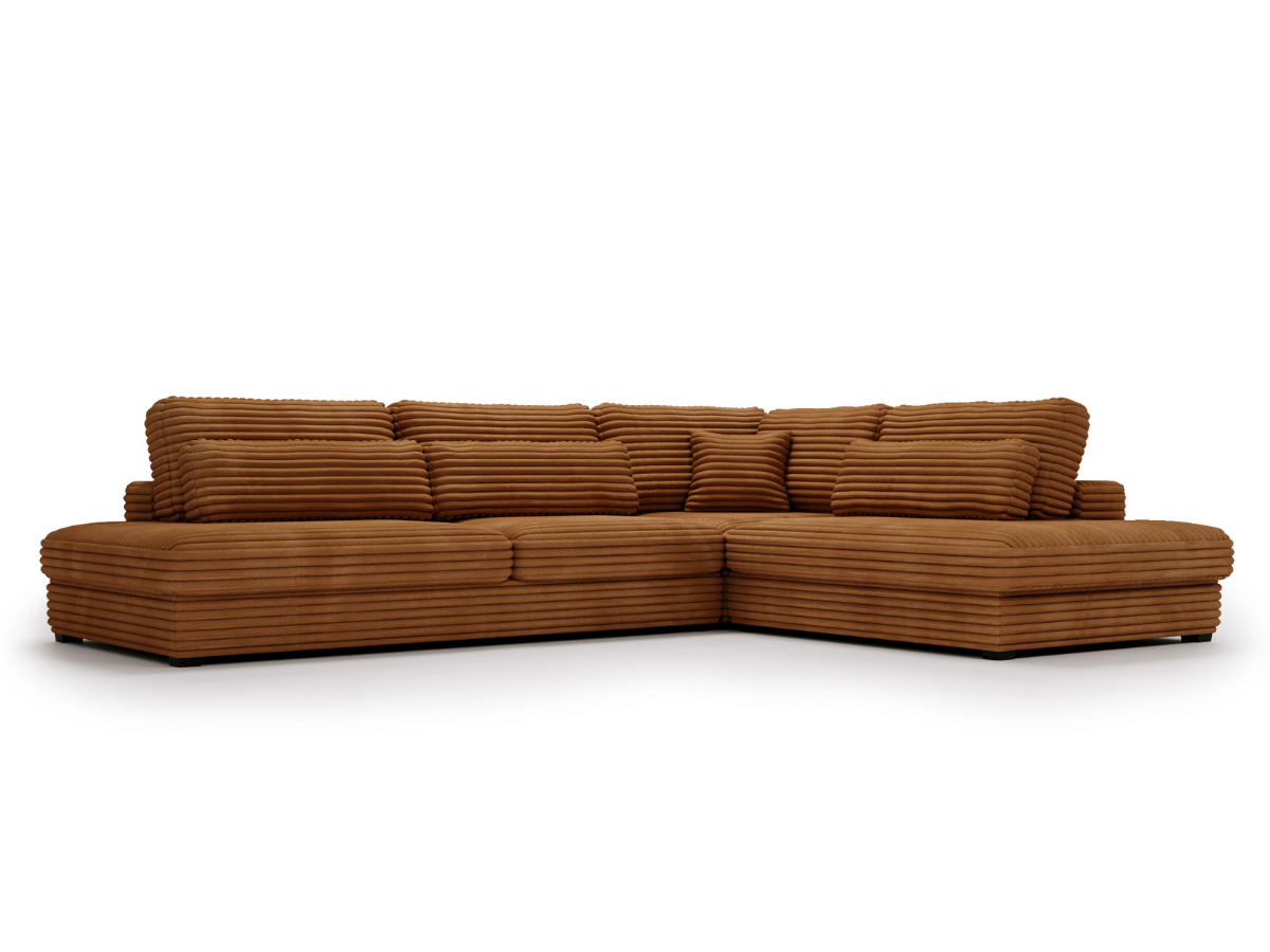 Canapé d'angle velours côtelé grand épaisseur VENDOME