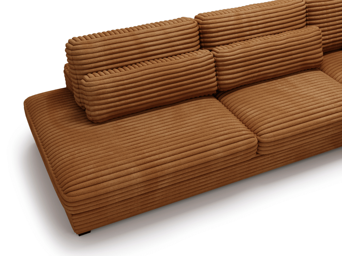 Canapé d'angle velours côtelé grand épaisseur VENDOME