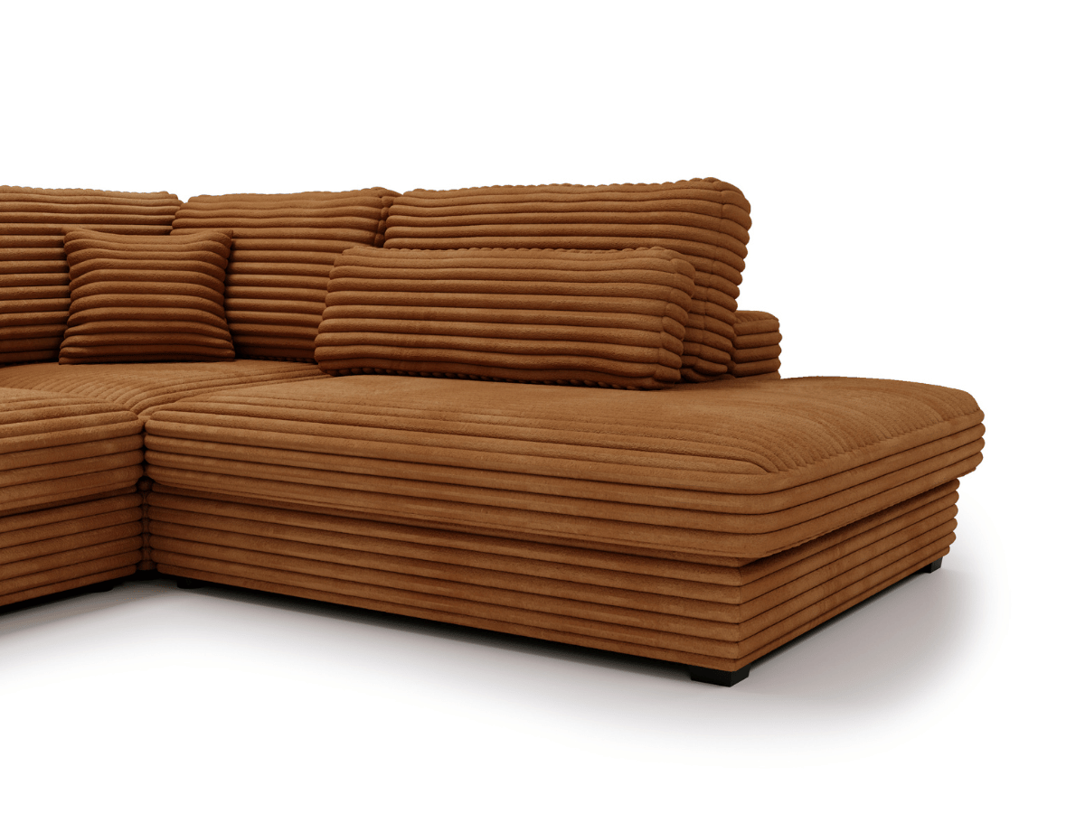 Canapé d'angle velours côtelé grand épaisseur VENDOME