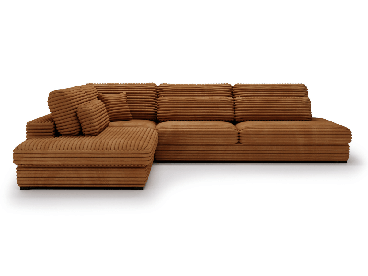 Canapé d'angle velours côtelé grand épaisseur VENDOME