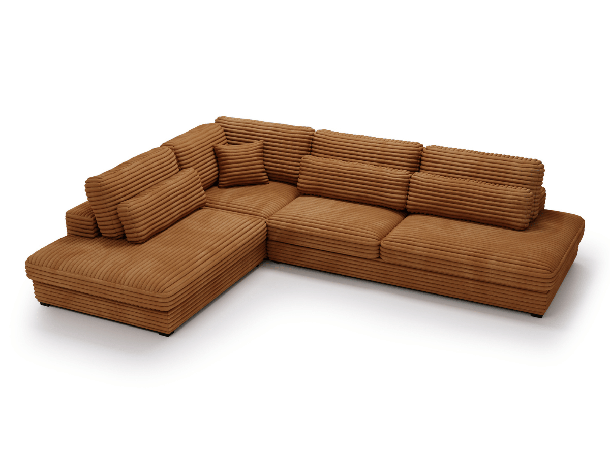 Canapé d'angle velours côtelé grand épaisseur VENDOME