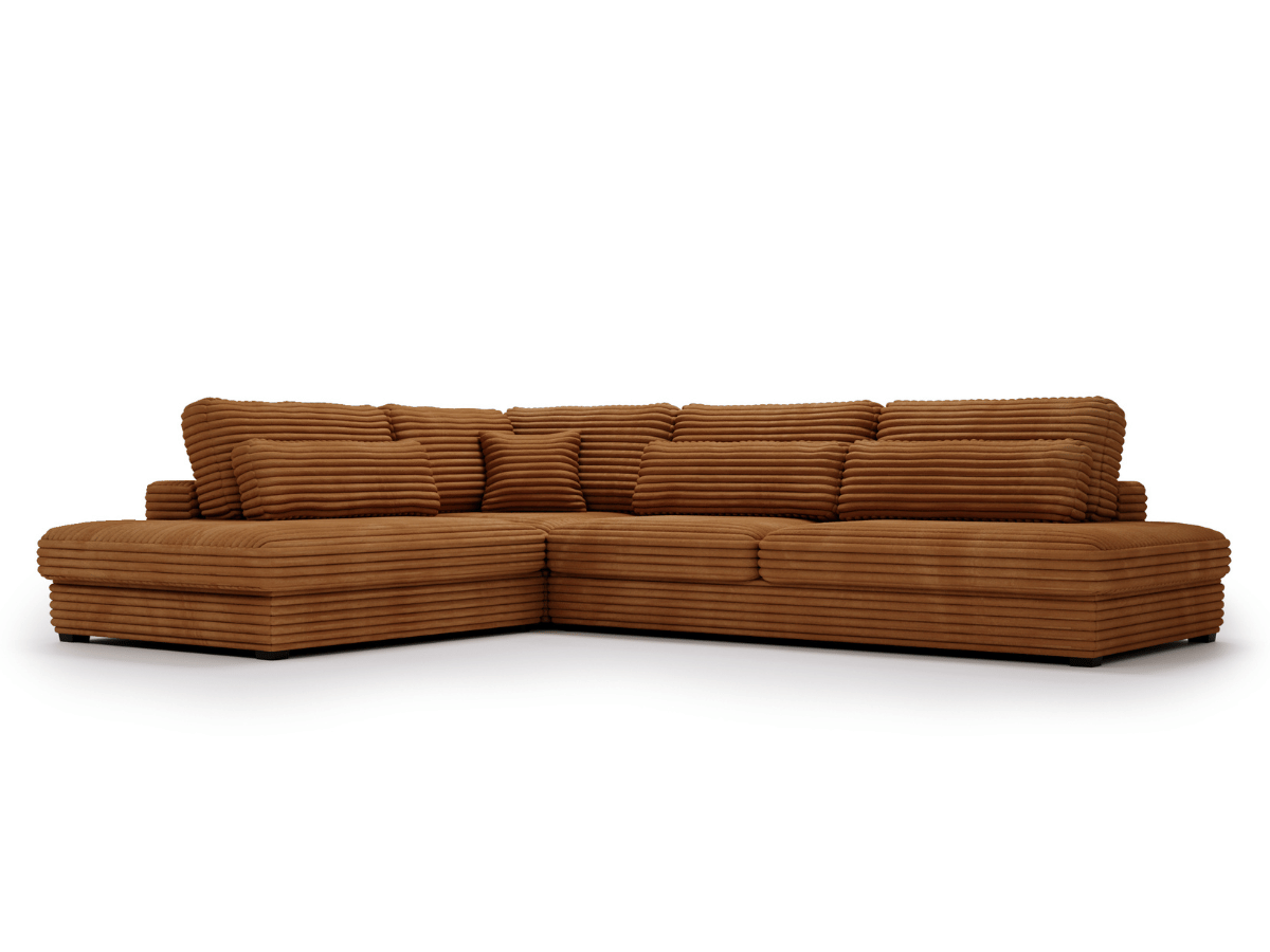 Canapé d'angle velours côtelé grand épaisseur VENDOME