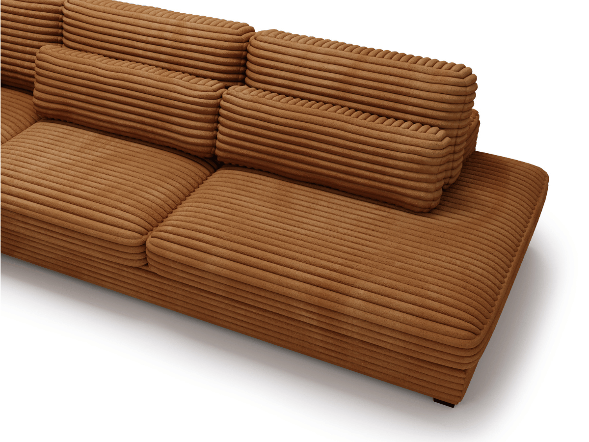 Canapé d'angle velours côtelé grand épaisseur VENDOME