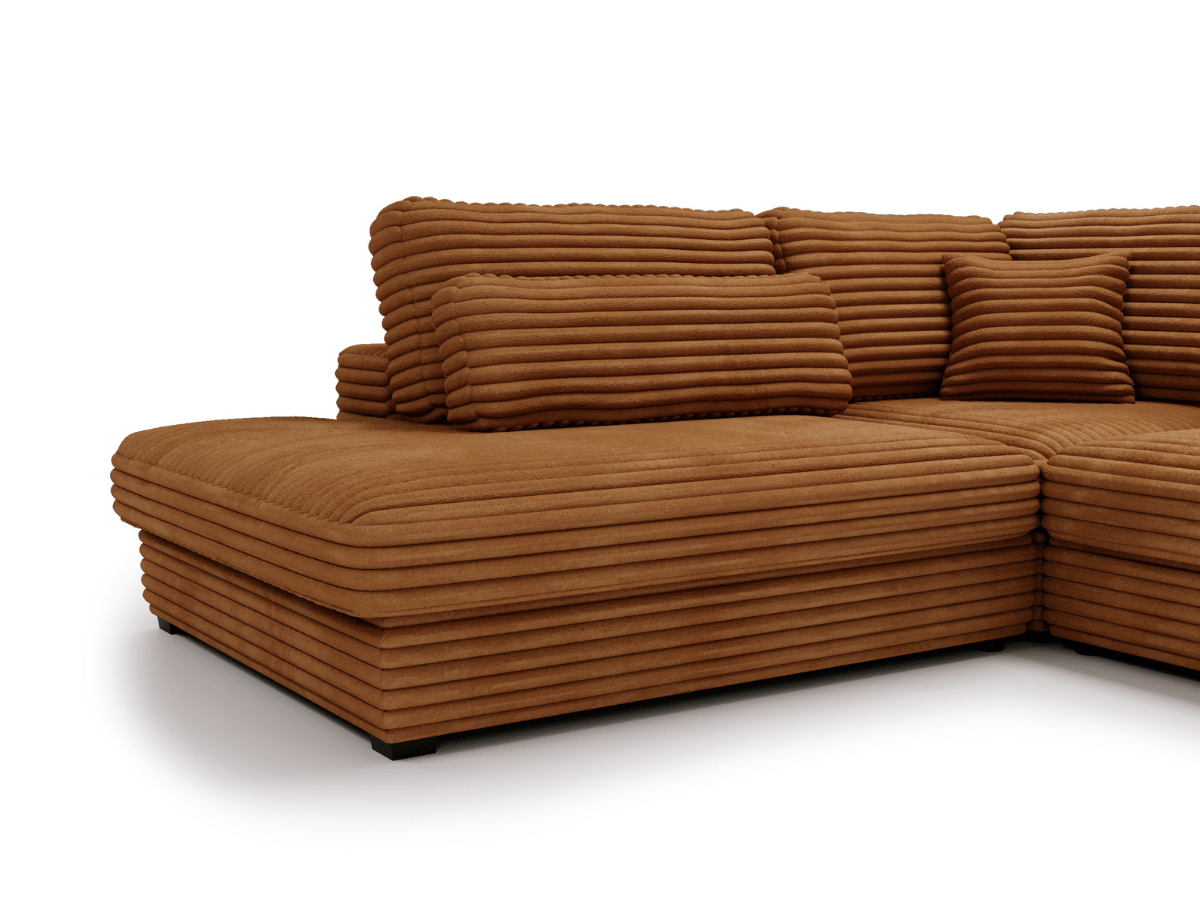 Canapé d'angle velours côtelé grand épaisseur VENDOME