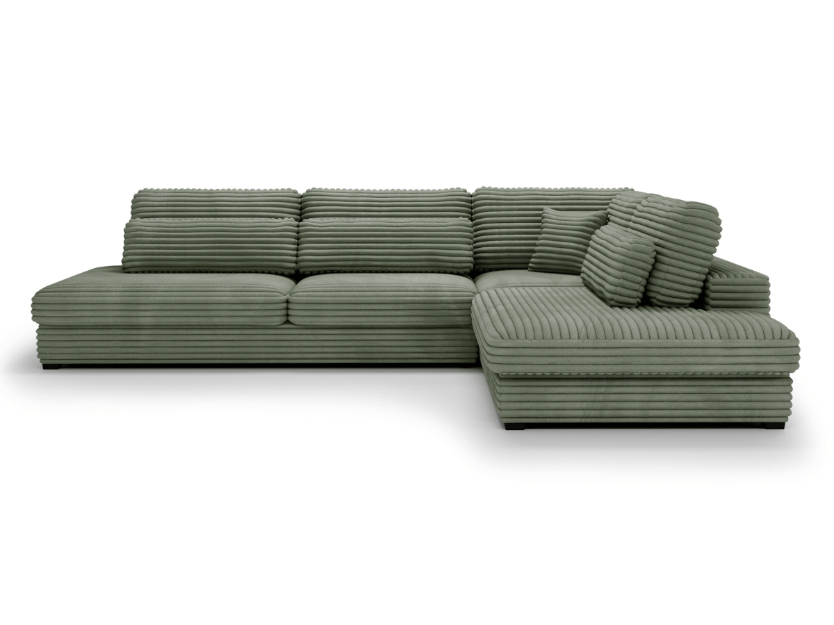 Canapé d'angle velours côtelé grand épaisseur VENDOME