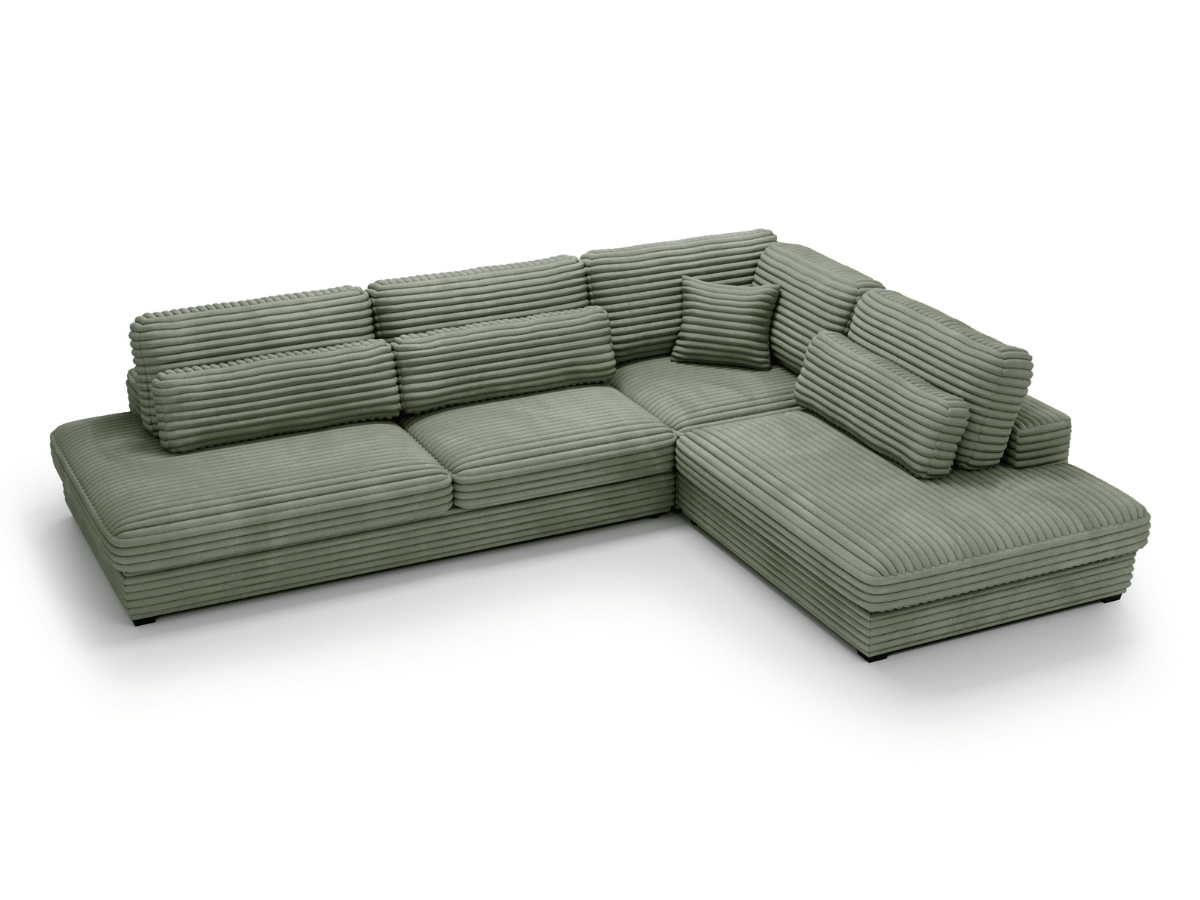 Canapé d'angle velours côtelé grand épaisseur VENDOME