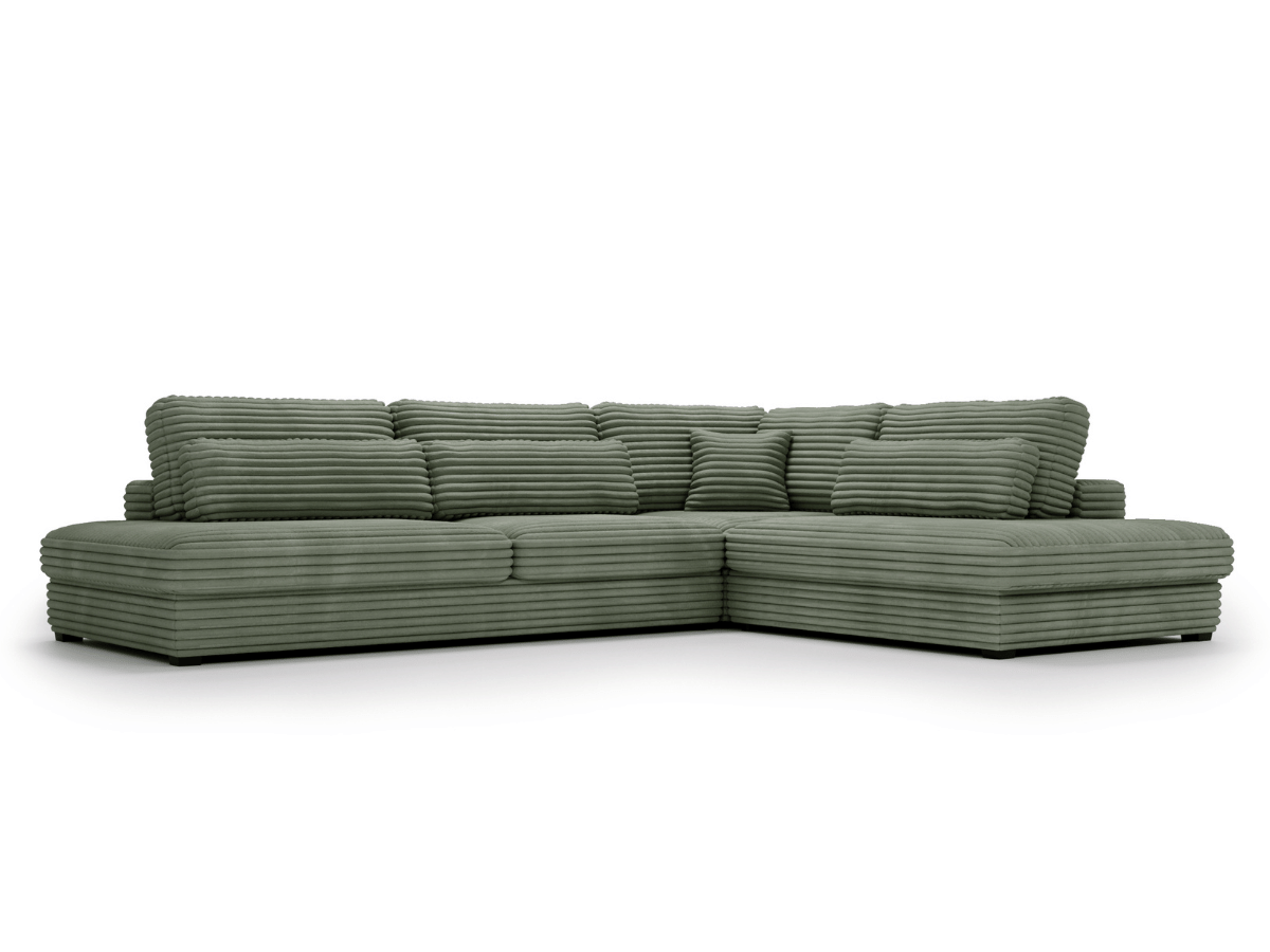 Canapé d'angle velours côtelé grand épaisseur VENDOME