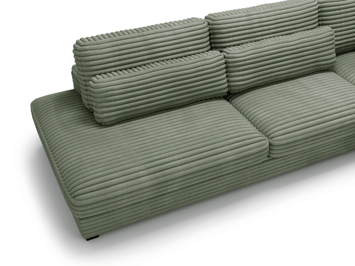 Canapé d'angle velours côtelé grand épaisseur VENDOME