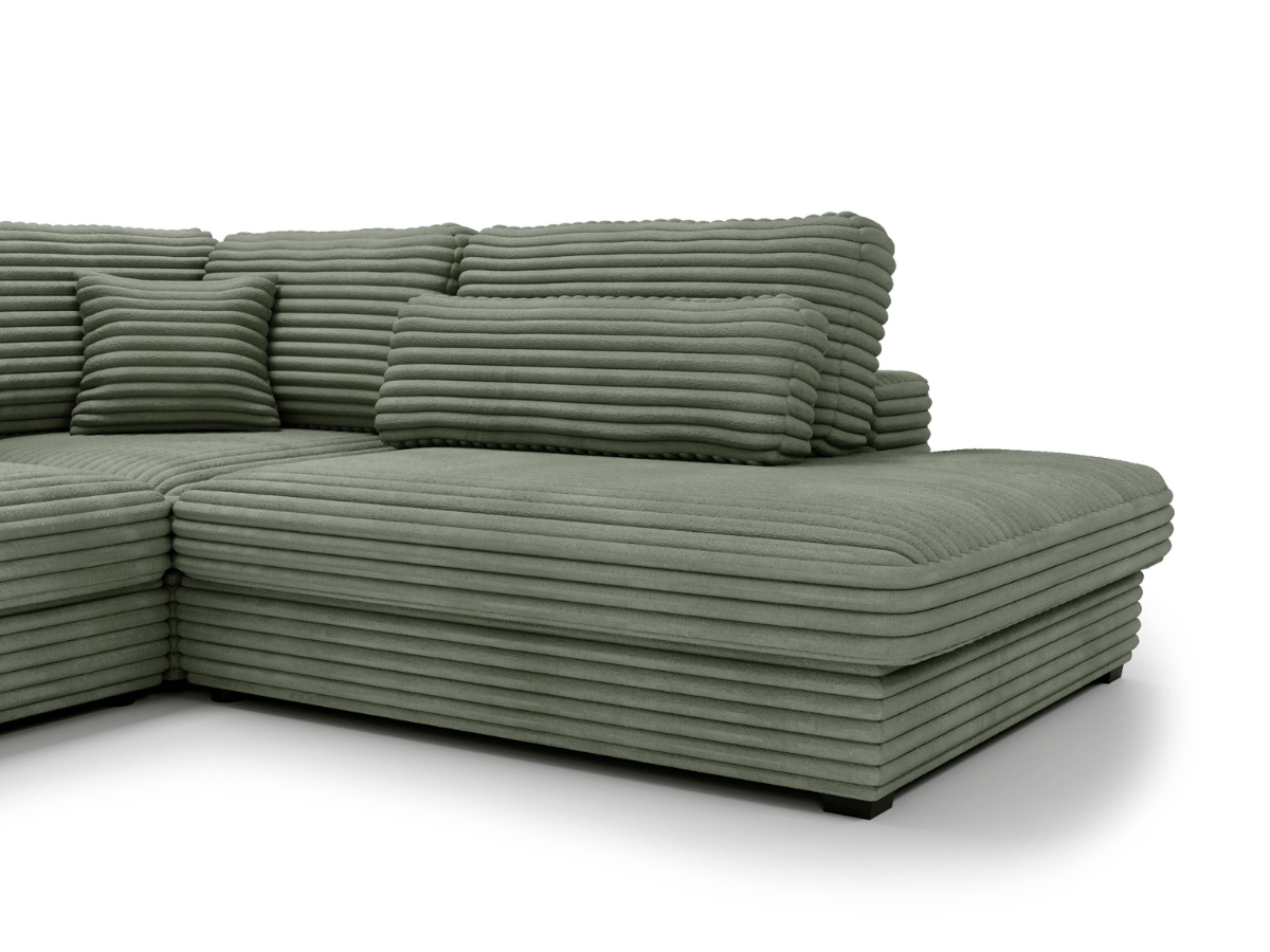 Canapé d'angle velours côtelé grand épaisseur VENDOME