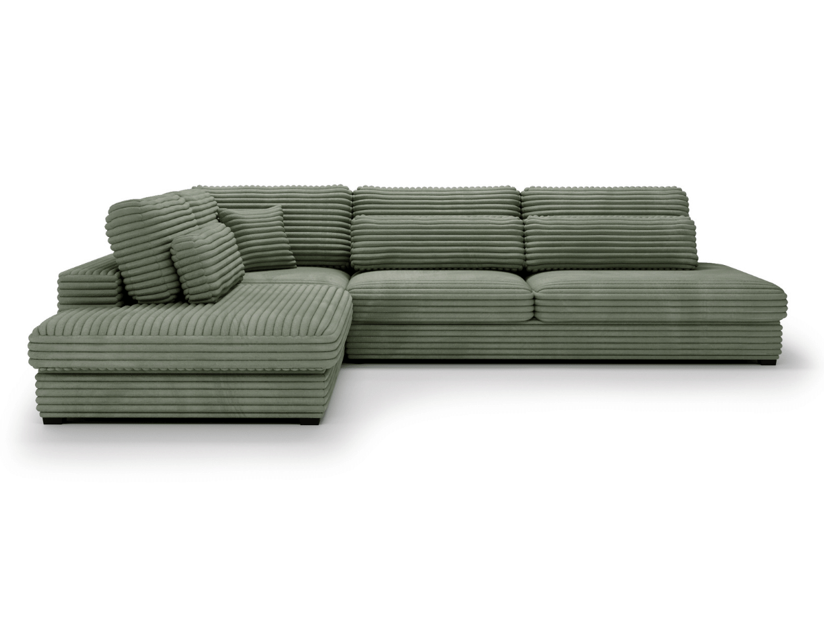 Canapé d'angle velours côtelé grand épaisseur VENDOME