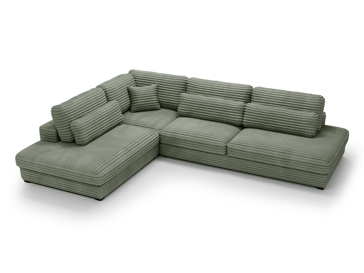 Canapé d'angle velours côtelé grand épaisseur VENDOME