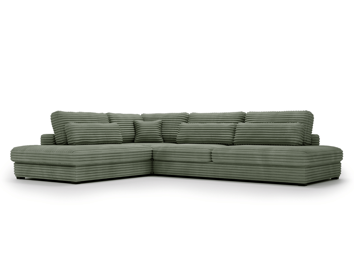 Canapé d'angle velours côtelé grand épaisseur VENDOME