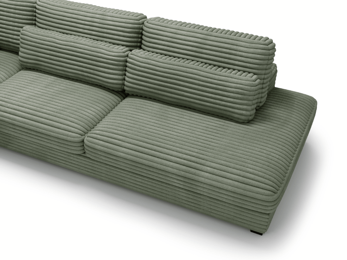 Canapé d'angle velours côtelé grand épaisseur VENDOME